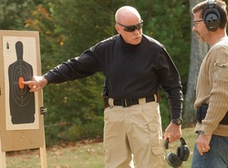 Bruce Blessington instructing a student during a Personal Protection Outside the Home Class